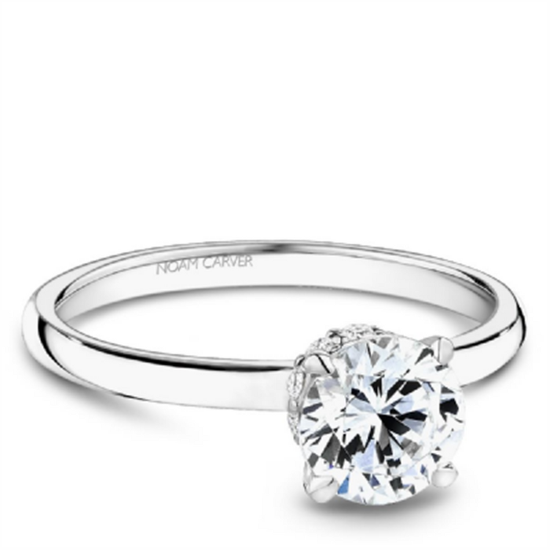 White Gold Solitaire Diamond Semi-Mount