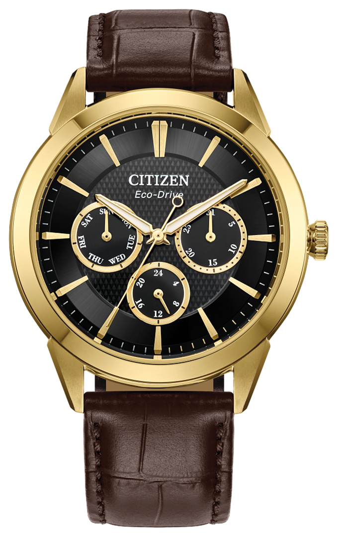 CITIZEN Men's Stainless Steel Eco-Drive Dress Watch with Black Dial