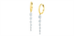 Load image into Gallery viewer, 14K Yellow &amp; White Gold Lab Diamonds Dangle Earrings
Total Diamonds:
