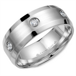 Load image into Gallery viewer, Men&#39;s Gold Bevel Diamond Band
