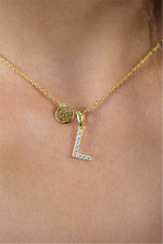 Yellow Sterling Silver Initial 