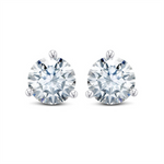 Load image into Gallery viewer, White Sterling Silver Cubic Zirconiums Round Polished Stud Earrings
E