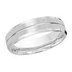 Load image into Gallery viewer, Men&#39;s 10K White Gold Bevel Band with Satin Finish
