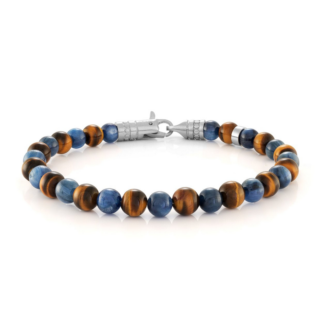 Multi-Colour Tiger Eye Bead Stretch Bracelet 
Length: 7.75"
Width: 6