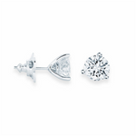Load image into Gallery viewer, White Sterling Silver Cubic Zirconiums Round Polished Stud Earrings
E