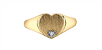Load image into Gallery viewer, Lady&#39;s 10K Yellow Gold Heart Diamond Ring 
Total Diamonds: 0.007 cttw
