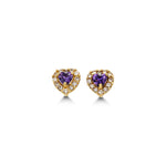 Load image into Gallery viewer, Kid's 14K Yellow Gold Heart Stud Earrings
Collection: Lovies