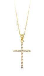 Load image into Gallery viewer, 10K Yellow Gold Cross Pendant Necklace
