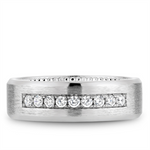 Load image into Gallery viewer, Men's White Gold Bevel Diamond Band
Total Diamonds: 0.31cttw
Top Wid