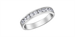 Load image into Gallery viewer, Lady&#39;s 14K White Gold Channel Set Diamonds Band
Diamond Shape: Round
