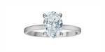 Load image into Gallery viewer, 14K White Gold Hidden Halo Oval Lab Diamond Engagement Ring
Centre St
