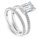 Load image into Gallery viewer, White Gold Side Stones Diamond Semi-Mount