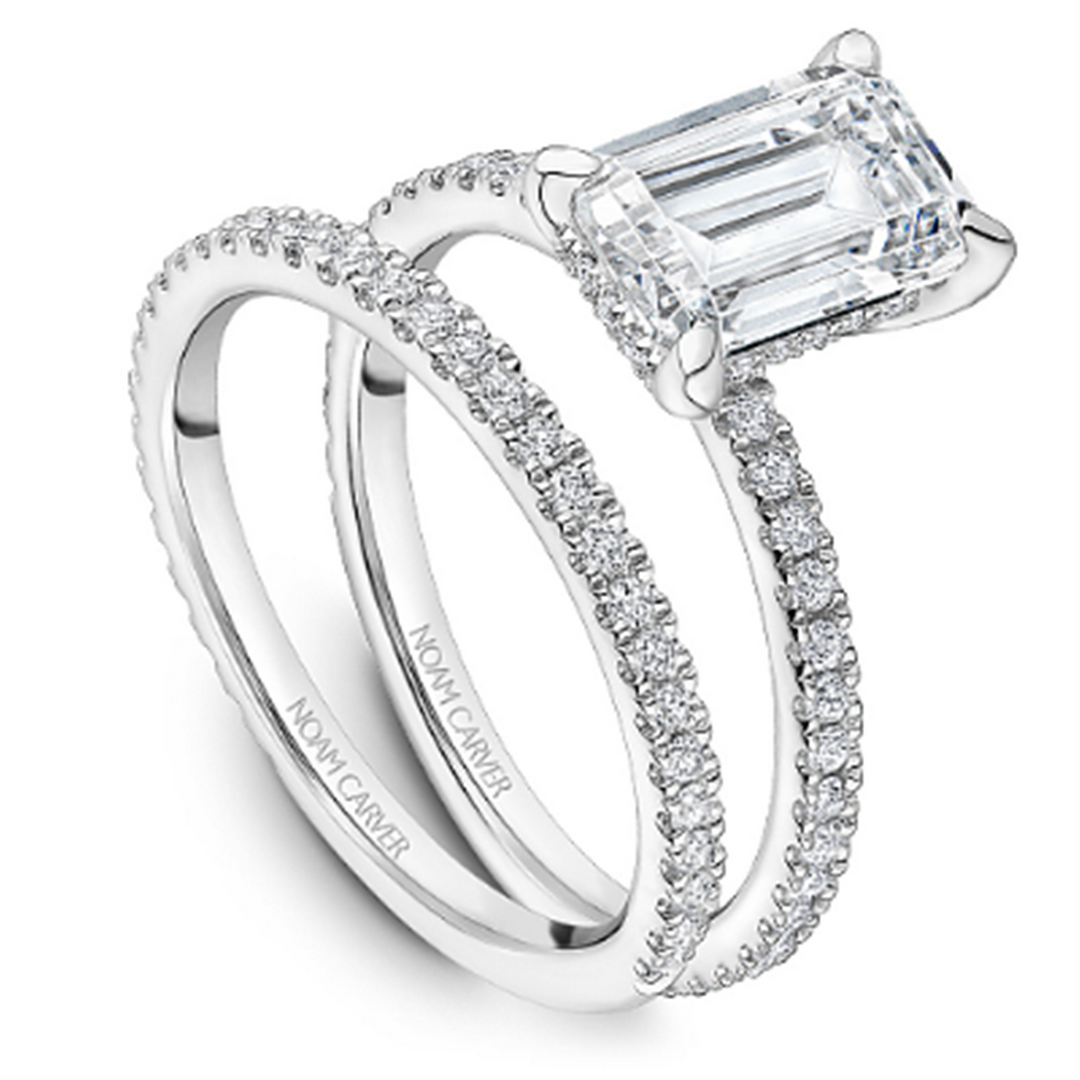 White Gold Side Stones Diamond Semi-Mount