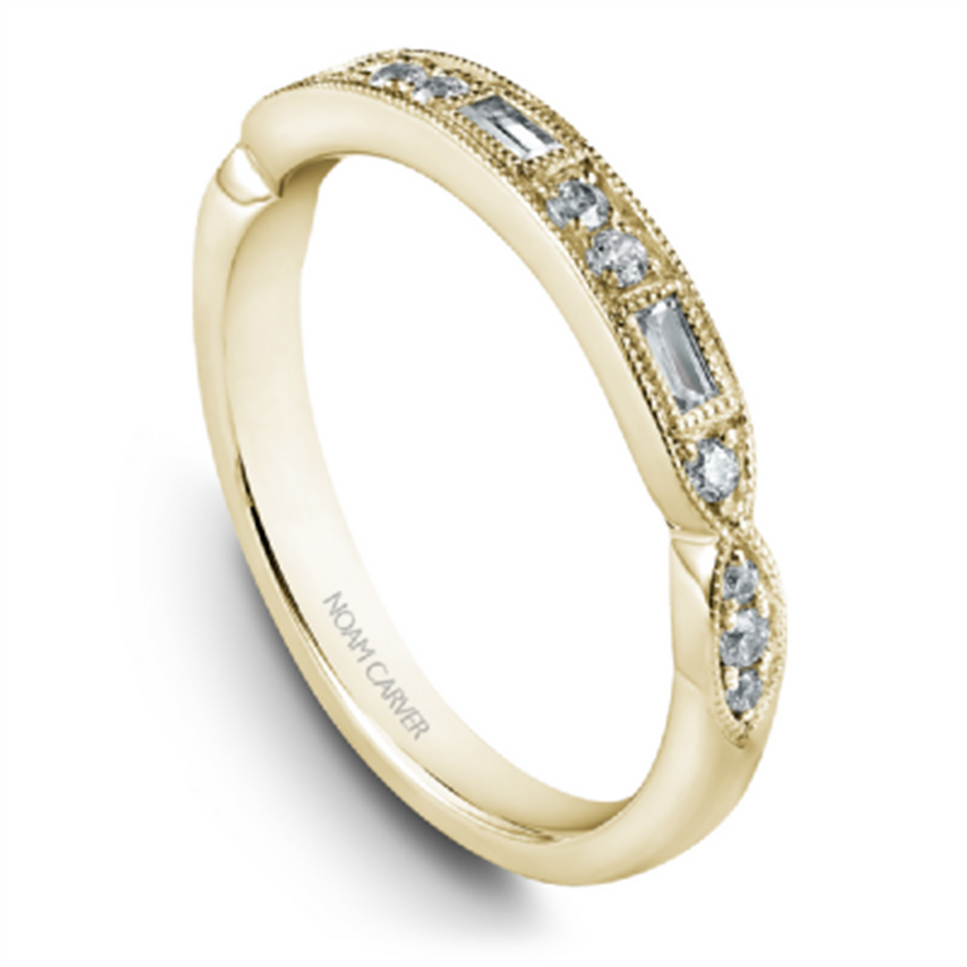 Lady's Yellow Gold Vintage Diamonds Band
Diamond Shape: Baguette, Round