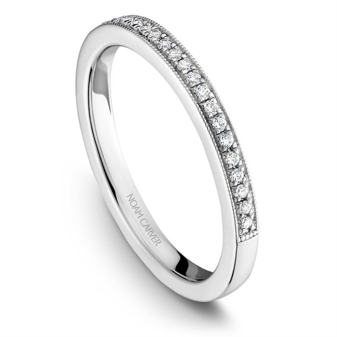 Lady's White Gold Vintage Diamonds Band
Diamond Shape: Round
Total D