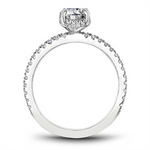 Load image into Gallery viewer, White Gold Hidden Halo Diamond Semi-Mount