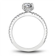 White Gold Hidden Halo Diamond Semi-Mount