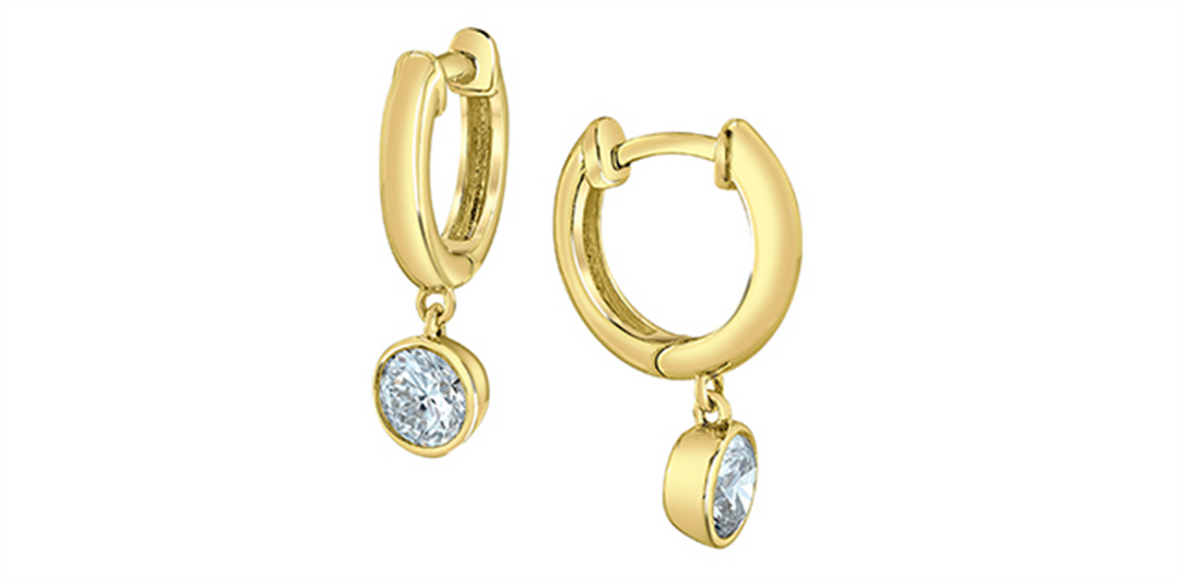 10K Yellow Gold Round Lab Diamonds Dangle Earrings
Total Diamonds: 1c