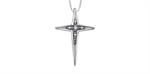 Load image into Gallery viewer, 10K White Gold Diamonds Cross Polished Pendant Necklace

PENDANT
To