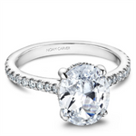 Load image into Gallery viewer, White Gold Side Stones Diamond Semi-Mount