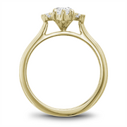 Yellow Gold Floral Diamond Semi-Mount