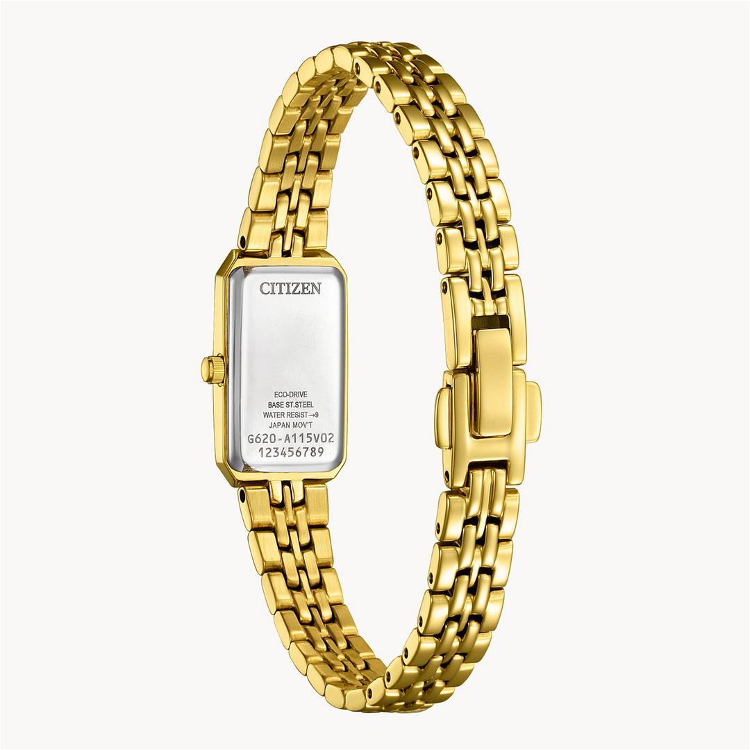 CITIZEN FE Stainless Steel Eco-Drive Dress Watch with Champagne Dial