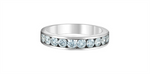 Load image into Gallery viewer, Lady's 14K White Gold Channel Set Lab Diamonds Band
Diamond Shape: Round