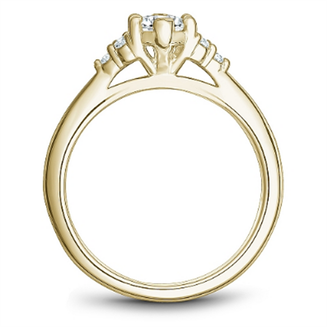 Yellow Gold Modern Diamond Semi-Mount