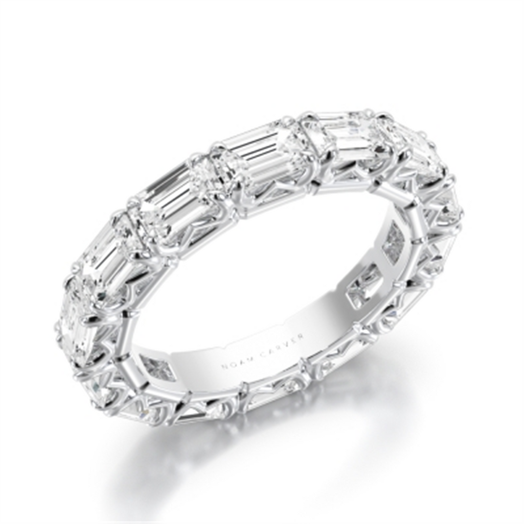Lady's White Gold Prong Set Eternity Diamonds Band
Diamond Shape: Eme