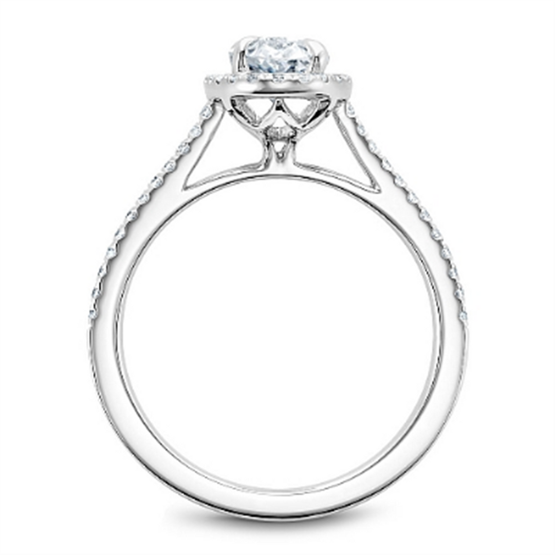 White Gold Halo Diamond Semi-Mount