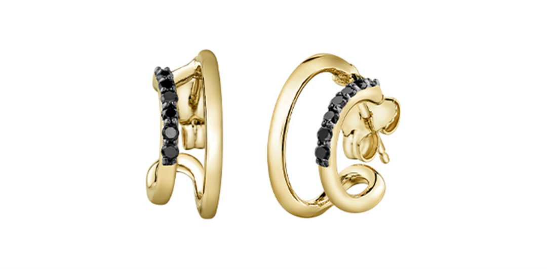 10K Yellow Gold Round Black Diamonds Stud Earrings
Total Diamonds: 0.