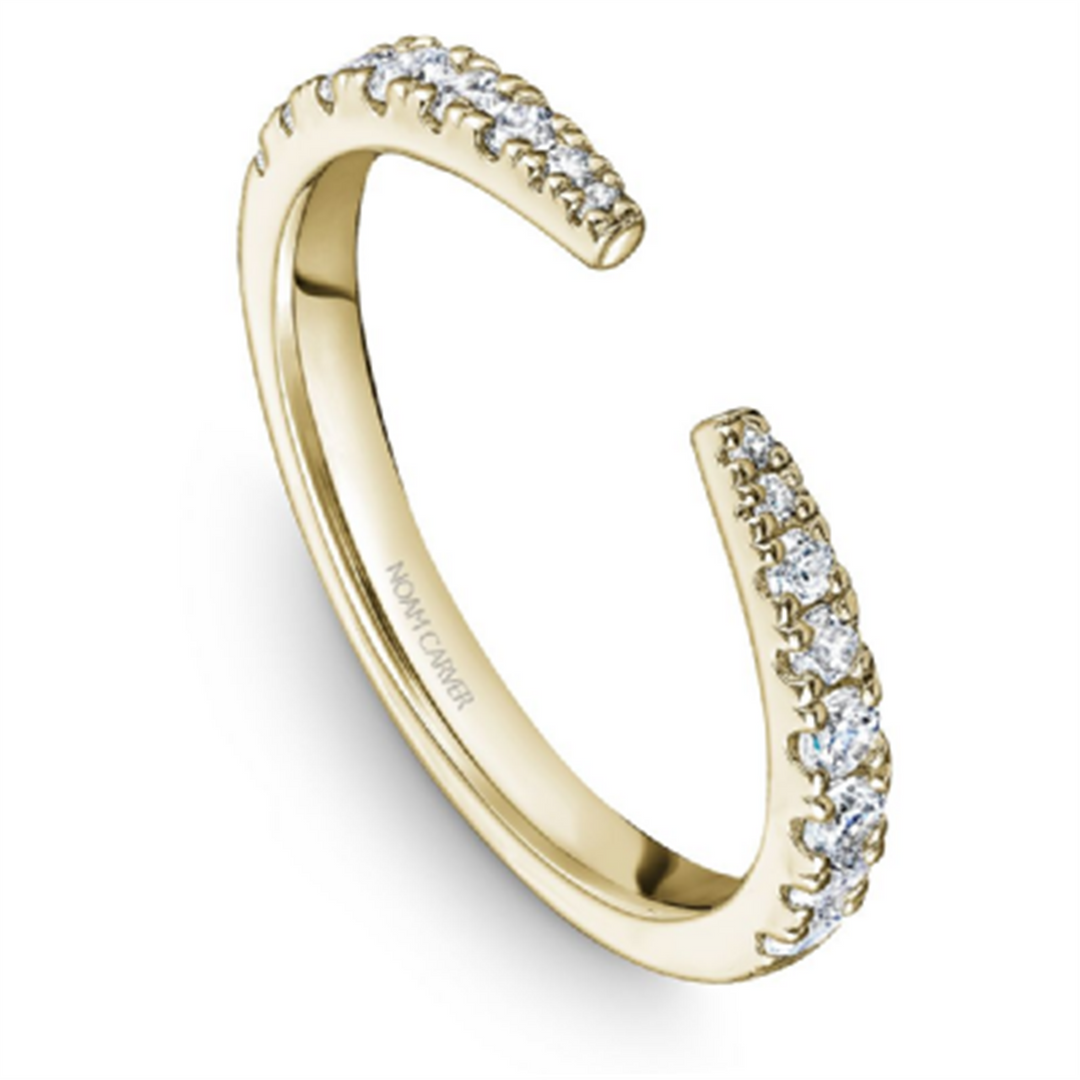 Lady's Yellow Gold Open Ended Diamonds Band
Diamond Shape: Round