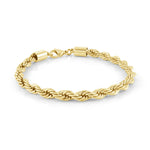 Load image into Gallery viewer, Gold Stainless Steel Rope Bracelet 
Length: 7.5&quot;
Width: 5mm
Finish:
