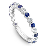 Load image into Gallery viewer, White Gold PRO Sapphires and Diamonds Ring