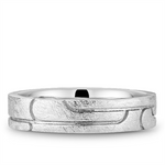 Load image into Gallery viewer, Men's White Gold Carved Band with Diamond Brushed Finish 
Top Width: