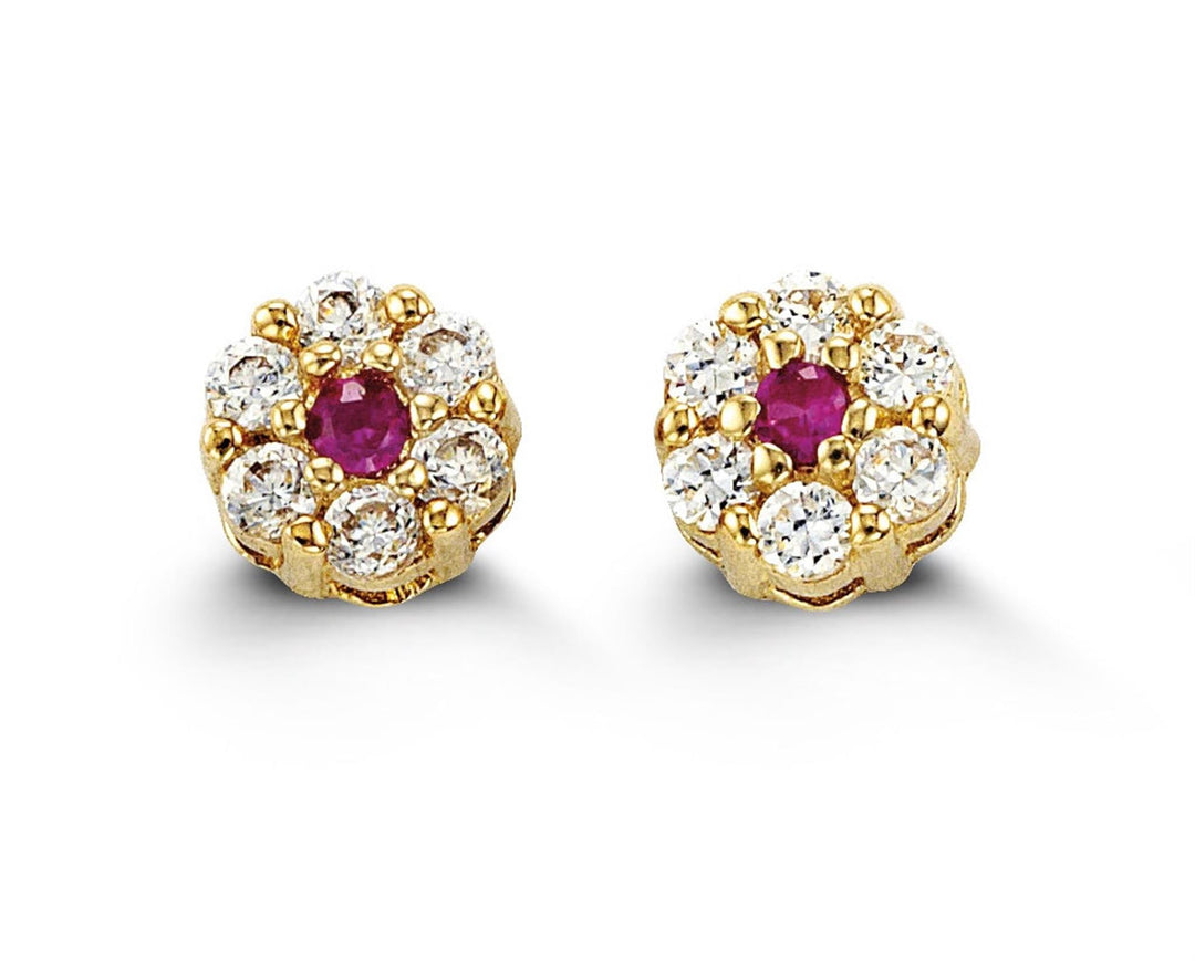 Kid's 14K Yellow Gold Flower Stud Earrings
Collection: Cluster