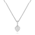 Load image into Gallery viewer, White Sterling Silver Puffed Heart Polished Pendant Necklace

PENDAN