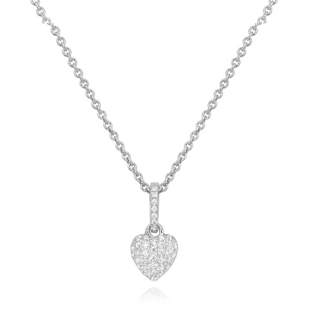 White Sterling Silver Puffed Heart Polished Pendant Necklace

PENDAN
