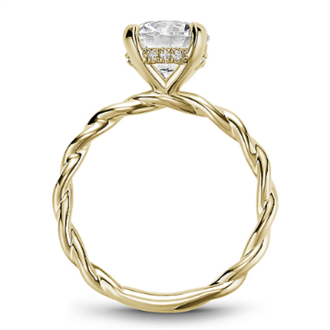 Yellow Gold Solitaire Diamond Semi-Mount