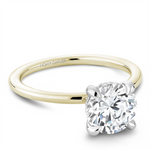 Load image into Gallery viewer, Yellow &amp; White Gold Hidden Halo Diamond Engagement Ring Semi-Mount
Fi