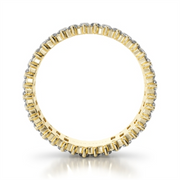 Lady's Yellow Gold Prong Set Eternity Lab Diamonds Band
Diamond Shape: Baguette, Round