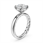 Load image into Gallery viewer, 14K White Gold Solitaire Diamond Engagement Ring Semi-Mount
Fits Cent