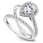 Load image into Gallery viewer, White Gold Halo Diamond Semi-Mount
