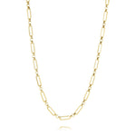 Load image into Gallery viewer, Gold Stainless Steel Paperclip Chain 
Length: 18&quot;
Width: 4mm
Finish
