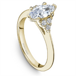 Load image into Gallery viewer, Yellow Gold Modern Diamond Semi-Mount
