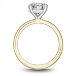 Load image into Gallery viewer, 14K Yellow &amp; White Gold Solitaire Diamond Engagement Ring Semi-Mount