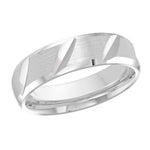 Load image into Gallery viewer, Men&#39;s 10K White Gold Bevel Band with Satin Finish
