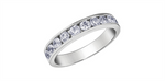 Load image into Gallery viewer, Lady&#39;s 14K White Gold Channel Set Diamonds Band
Diamond Shape: Round
