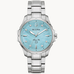 Load image into Gallery viewer, BULOVA Lady&#39;s Stainless Steel Quartz Dress Watch with Teal Mother of P
