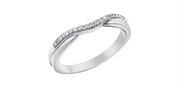 Lady's 10K White Gold Curved Bead Set Diamonds Band
Diamond Shape: Ro